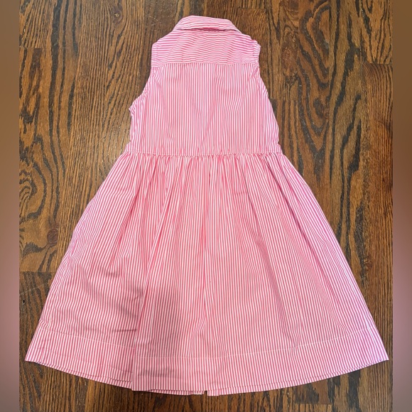 Ralph Lauren Kids Dress in Pink and White Stripes - Picture 2 of 4